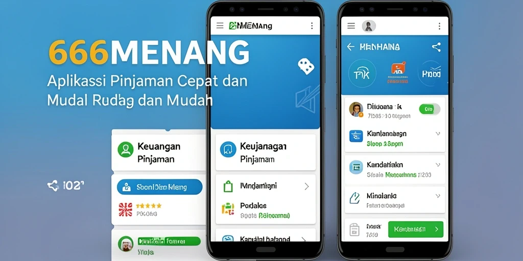 Tampilan antarmuka aplikasi 666MENANG untuk pinjaman yang mudah diakses.
