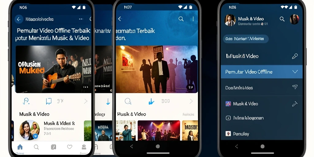 Antarmuka N06 yang bersih dan mudah digunakan untuk Pemutar Video Offline.