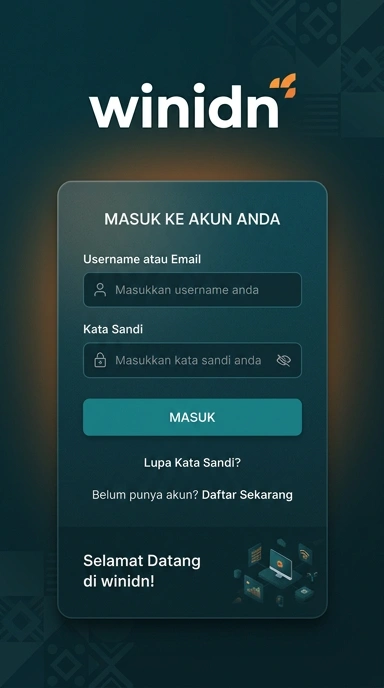 Tampilan halaman login winidn
